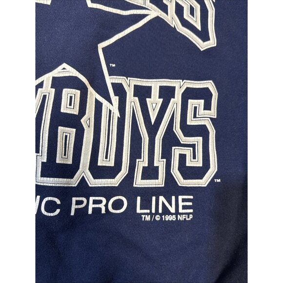 Vintage Mens XL Dallas Cowboys Sweatshirt 1995 NFL Russell Athletics US PROLINE - Picture 5 of 13